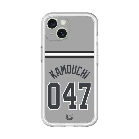 スリムプロテクションプレミアムケース［ 読売ジャイアンツ - #047 KAMOUCHI - ビジター ］