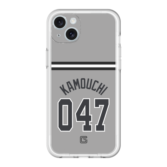 スリムプロテクションプレミアムケース［ 読売ジャイアンツ - #047 KAMOUCHI - ビジター ］