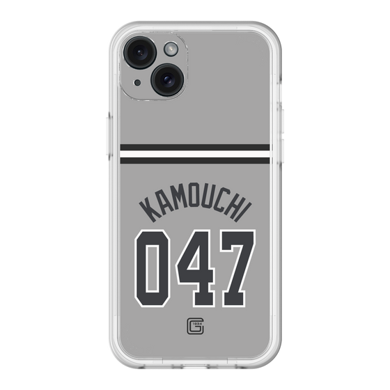 スリムプロテクションプレミアムケース［ 読売ジャイアンツ - #047 KAMOUCHI - ビジター ］
