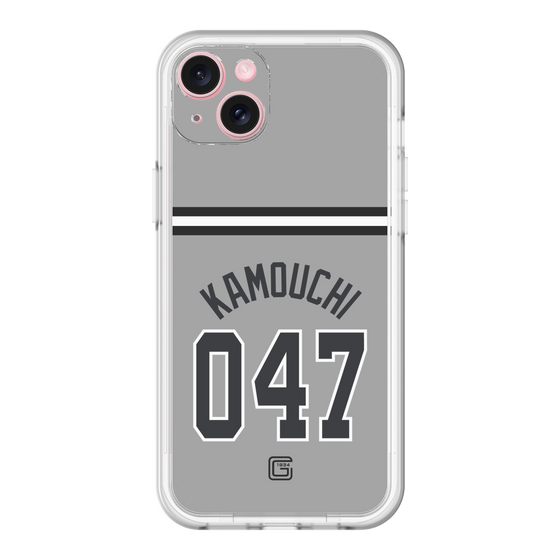 スリムプロテクションプレミアムケース［ 読売ジャイアンツ - #047 KAMOUCHI - ビジター ］