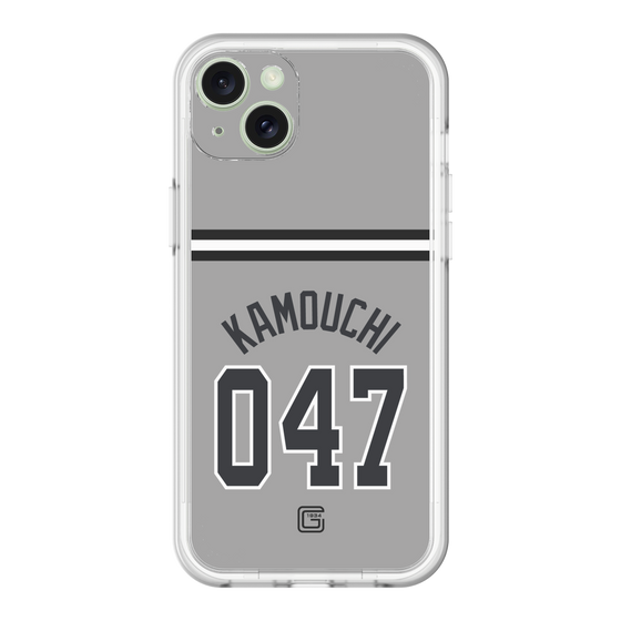 スリムプロテクションプレミアムケース［ 読売ジャイアンツ - #047 KAMOUCHI - ビジター ］