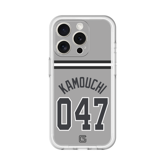 スリムプロテクションプレミアムケース［ 読売ジャイアンツ - #047 KAMOUCHI - ビジター ］