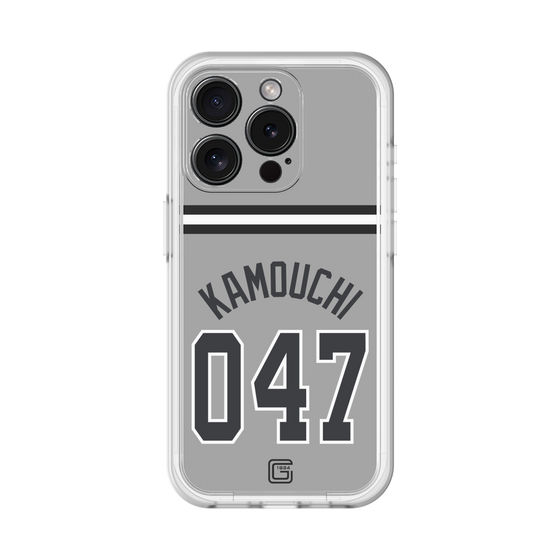 スリムプロテクションプレミアムケース［ 読売ジャイアンツ - #047 KAMOUCHI - ビジター ］