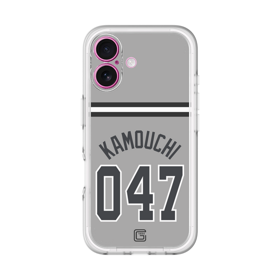 スリムプロテクションプレミアムケース［ 読売ジャイアンツ - #047 KAMOUCHI - ビジター ］
