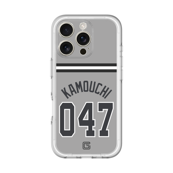 スリムプロテクションプレミアムケース［ 読売ジャイアンツ - #047 KAMOUCHI - ビジター ］