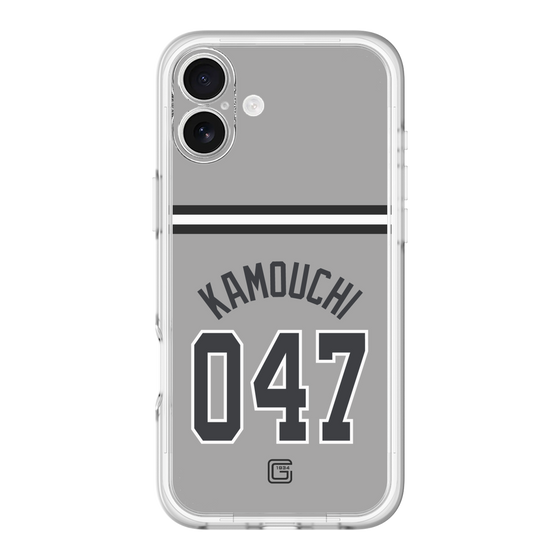 スリムプロテクションプレミアムケース［ 読売ジャイアンツ - #047 KAMOUCHI - ビジター ］