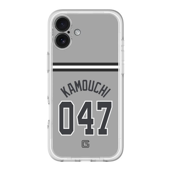 スリムプロテクションプレミアムケース［ 読売ジャイアンツ - #047 KAMOUCHI - ビジター ］