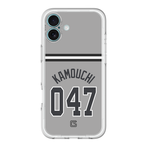 スリムプロテクションプレミアムケース［ 読売ジャイアンツ - #047 KAMOUCHI - ビジター ］