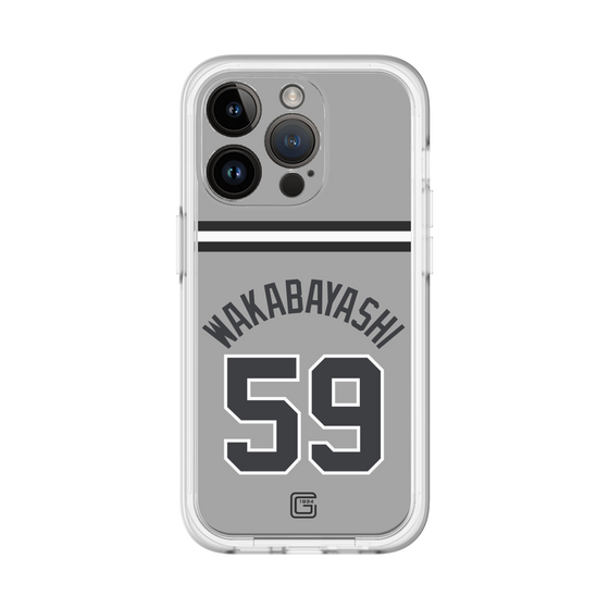 スリムプロテクションプレミアムケース［ 読売ジャイアンツ - #59 WAKABAYASHI - ビジター ］