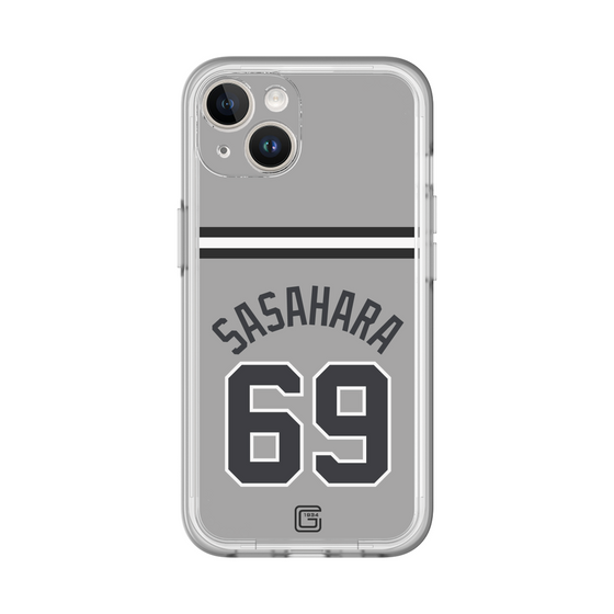 スリムプロテクションプレミアムケース［ 読売ジャイアンツ - #69 SASAHARA - ビジター ］