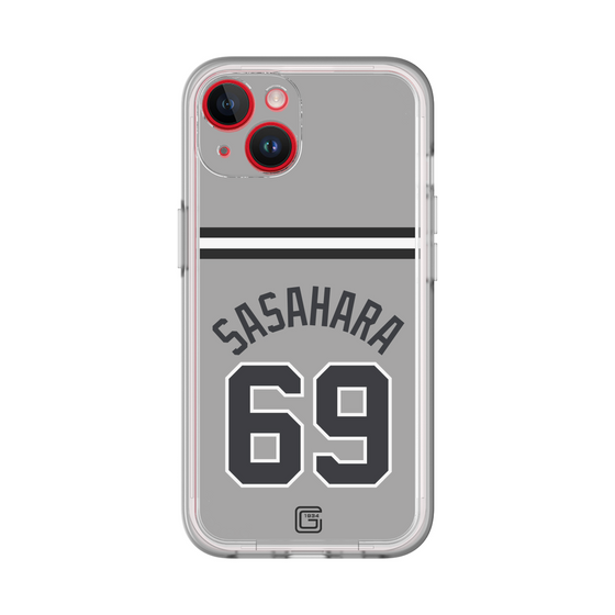 スリムプロテクションプレミアムケース［ 読売ジャイアンツ - #69 SASAHARA - ビジター ］