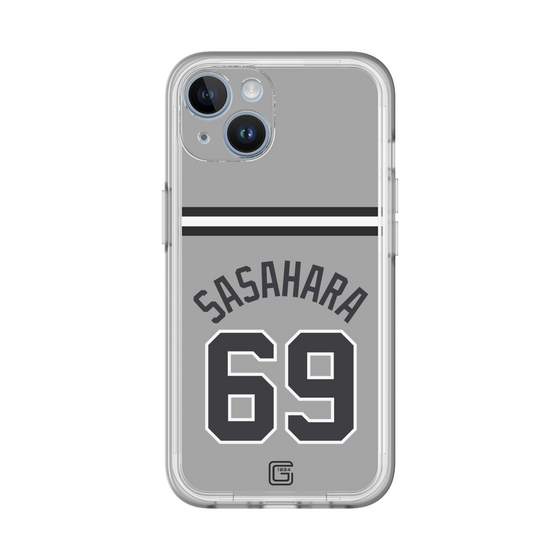 スリムプロテクションプレミアムケース［ 読売ジャイアンツ - #69 SASAHARA - ビジター ］