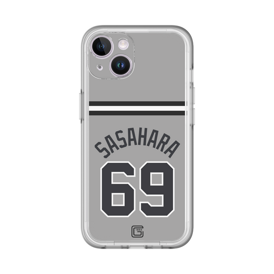 スリムプロテクションプレミアムケース［ 読売ジャイアンツ - #69 SASAHARA - ビジター ］
