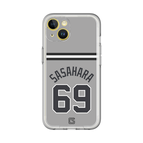 スリムプロテクションプレミアムケース［ 読売ジャイアンツ - #69 SASAHARA - ビジター ］