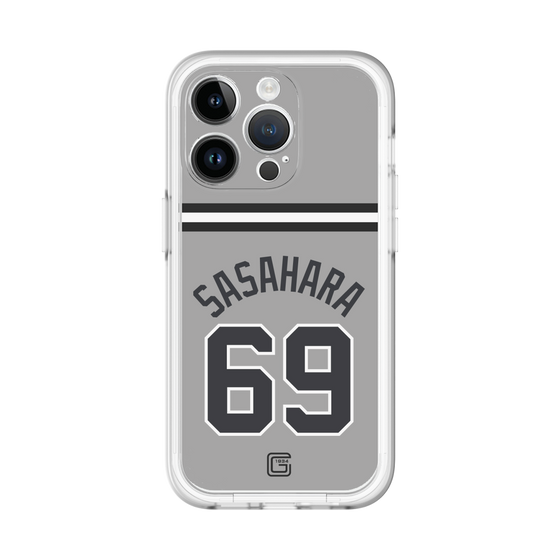スリムプロテクションプレミアムケース［ 読売ジャイアンツ - #69 SASAHARA - ビジター ］