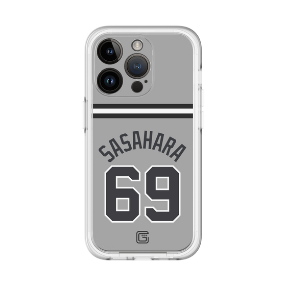 スリムプロテクションプレミアムケース［ 読売ジャイアンツ - #69 SASAHARA - ビジター ］