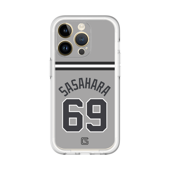 スリムプロテクションプレミアムケース［ 読売ジャイアンツ - #69 SASAHARA - ビジター ］