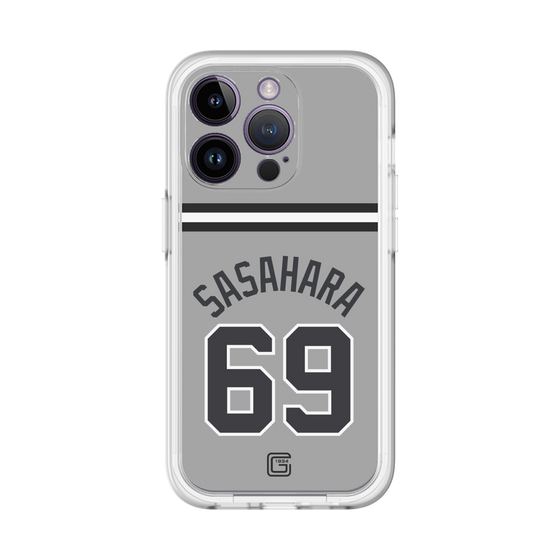 スリムプロテクションプレミアムケース［ 読売ジャイアンツ - #69 SASAHARA - ビジター ］