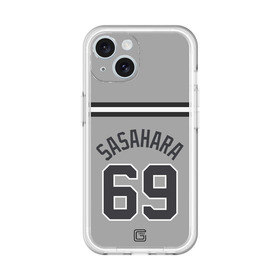 スリムプロテクションプレミアムケース［ 読売ジャイアンツ - #69 SASAHARA - ビジター ］