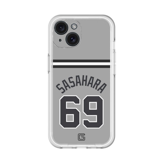 スリムプロテクションプレミアムケース［ 読売ジャイアンツ - #69 SASAHARA - ビジター ］