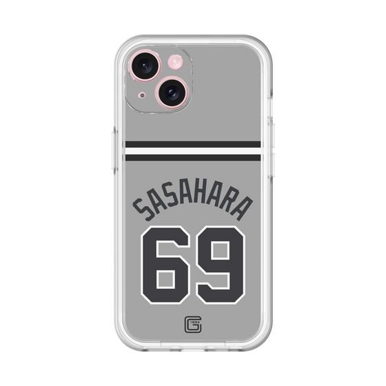 スリムプロテクションプレミアムケース［ 読売ジャイアンツ - #69 SASAHARA - ビジター ］