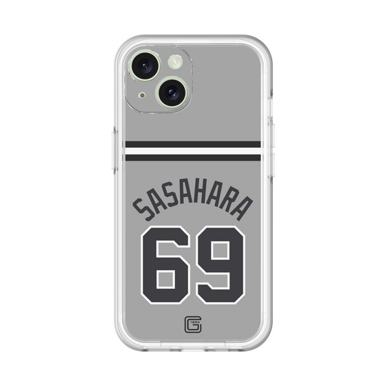 スリムプロテクションプレミアムケース［ 読売ジャイアンツ - #69 SASAHARA - ビジター ］