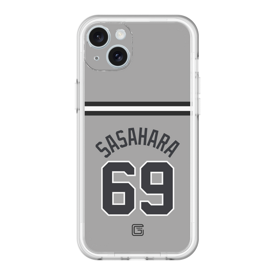 スリムプロテクションプレミアムケース［ 読売ジャイアンツ - #69 SASAHARA - ビジター ］