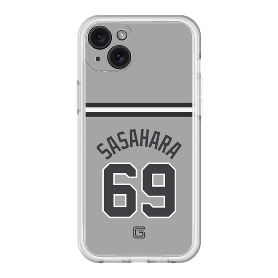 スリムプロテクションプレミアムケース［ 読売ジャイアンツ - #69 SASAHARA - ビジター ］