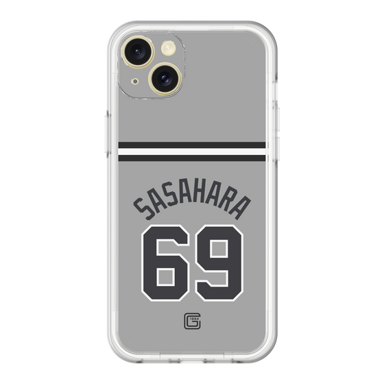 スリムプロテクションプレミアムケース［ 読売ジャイアンツ - #69 SASAHARA - ビジター ］