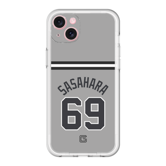 スリムプロテクションプレミアムケース［ 読売ジャイアンツ - #69 SASAHARA - ビジター ］