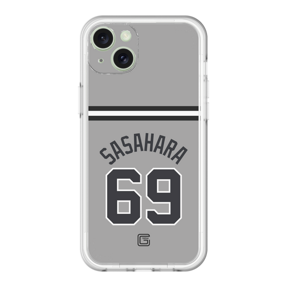 スリムプロテクションプレミアムケース［ 読売ジャイアンツ - #69 SASAHARA - ビジター ］