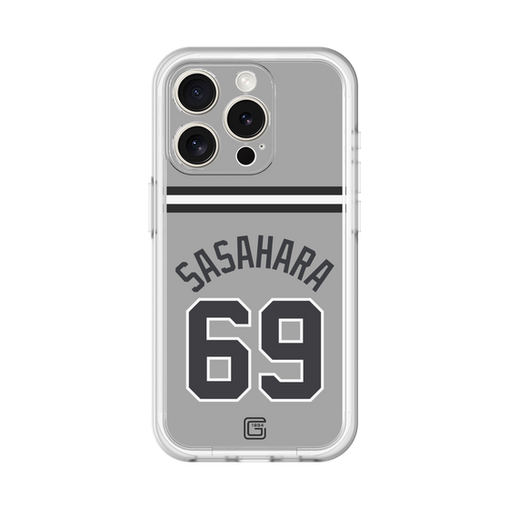 スリムプロテクションプレミアムケース［ 読売ジャイアンツ - #69 SASAHARA - ビジター ］