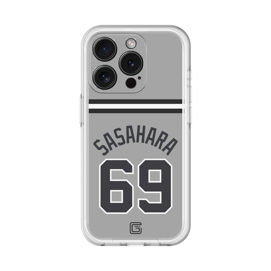 スリムプロテクションプレミアムケース［ 読売ジャイアンツ - #69 SASAHARA - ビジター ］