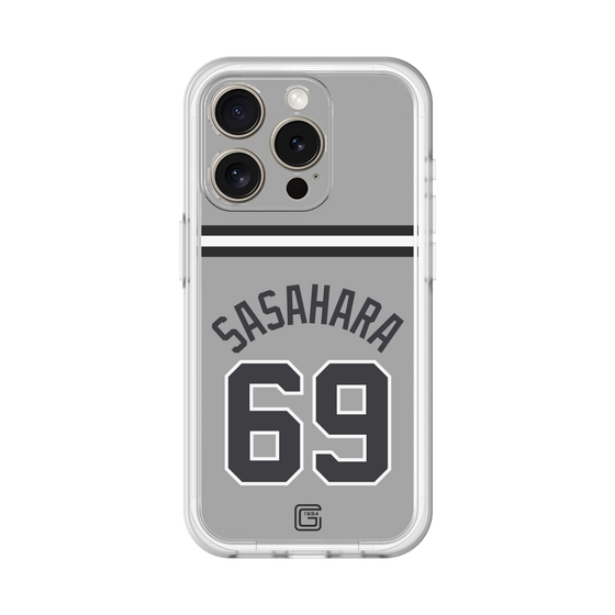 スリムプロテクションプレミアムケース［ 読売ジャイアンツ - #69 SASAHARA - ビジター ］