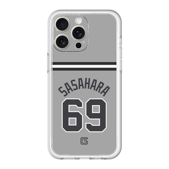 スリムプロテクションプレミアムケース［ 読売ジャイアンツ - #69 SASAHARA - ビジター ］