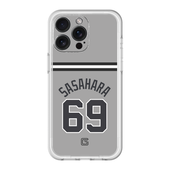 スリムプロテクションプレミアムケース［ 読売ジャイアンツ - #69 SASAHARA - ビジター ］