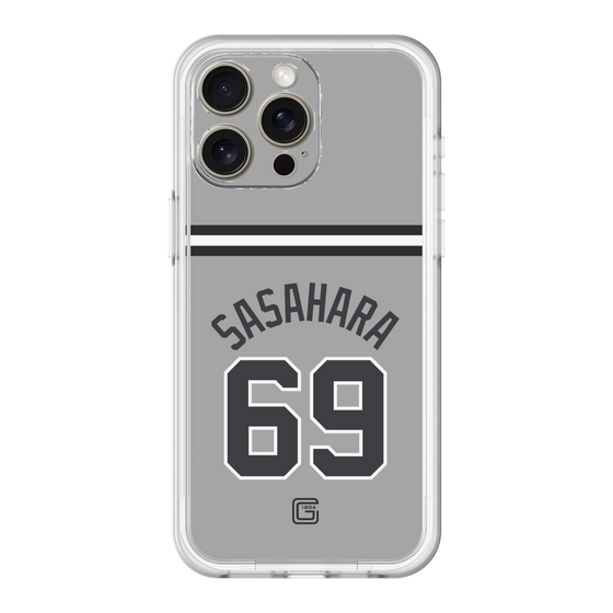 スリムプロテクションプレミアムケース［ 読売ジャイアンツ - #69 SASAHARA - ビジター ］
