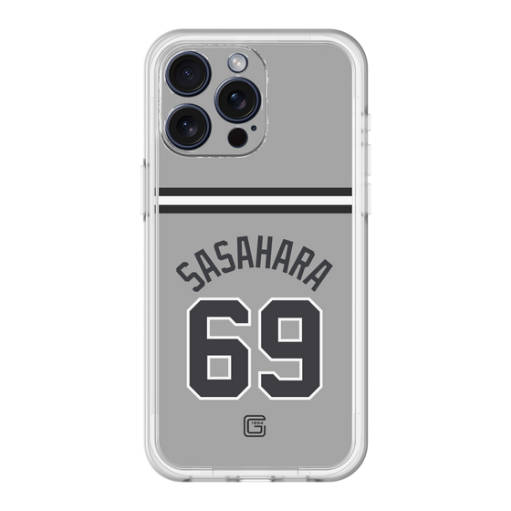 スリムプロテクションプレミアムケース［ 読売ジャイアンツ - #69 SASAHARA - ビジター ］