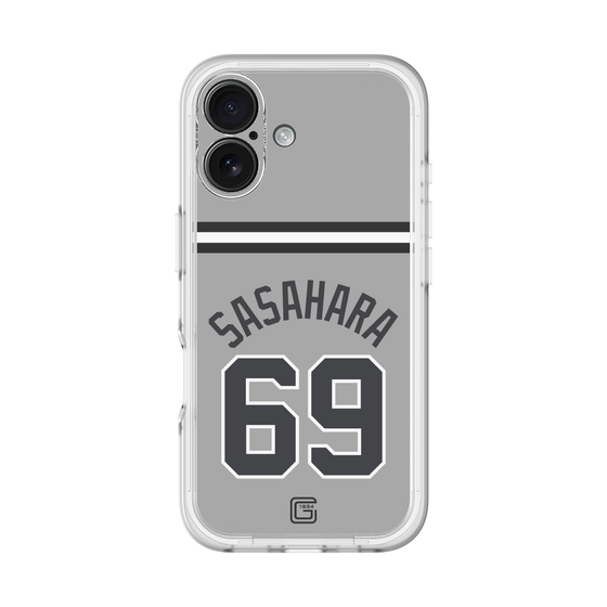 スリムプロテクションプレミアムケース［ 読売ジャイアンツ - #69 SASAHARA - ビジター ］