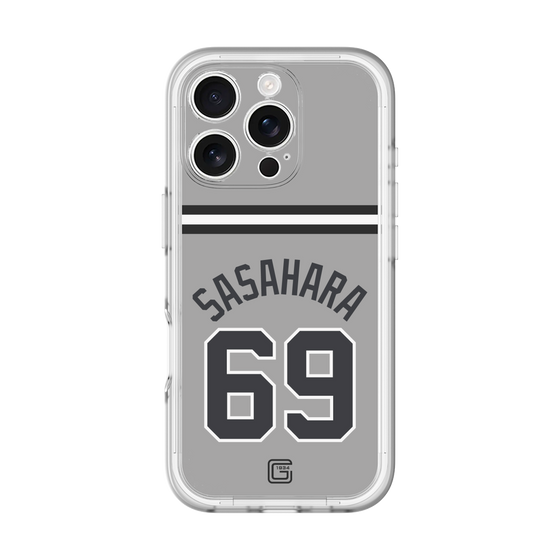 スリムプロテクションプレミアムケース［ 読売ジャイアンツ - #69 SASAHARA - ビジター ］