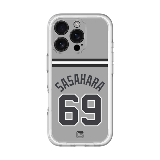 スリムプロテクションプレミアムケース［ 読売ジャイアンツ - #69 SASAHARA - ビジター ］
