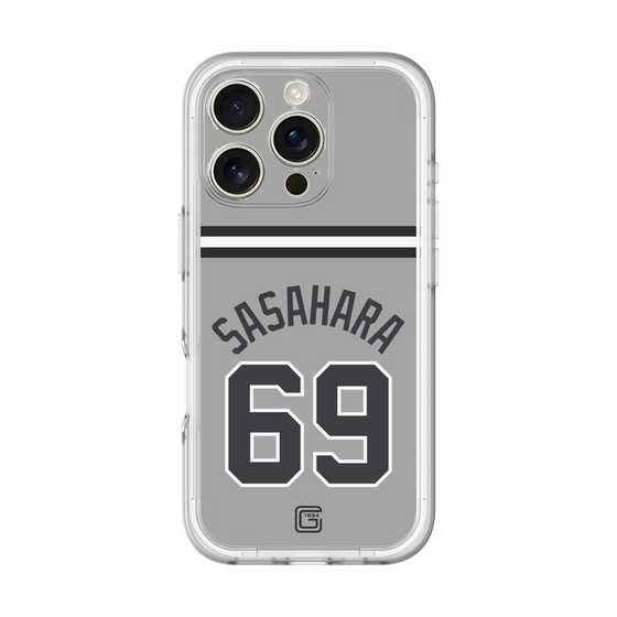 スリムプロテクションプレミアムケース［ 読売ジャイアンツ - #69 SASAHARA - ビジター ］