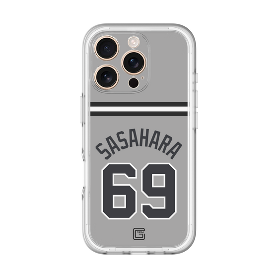 スリムプロテクションプレミアムケース［ 読売ジャイアンツ - #69 SASAHARA - ビジター ］