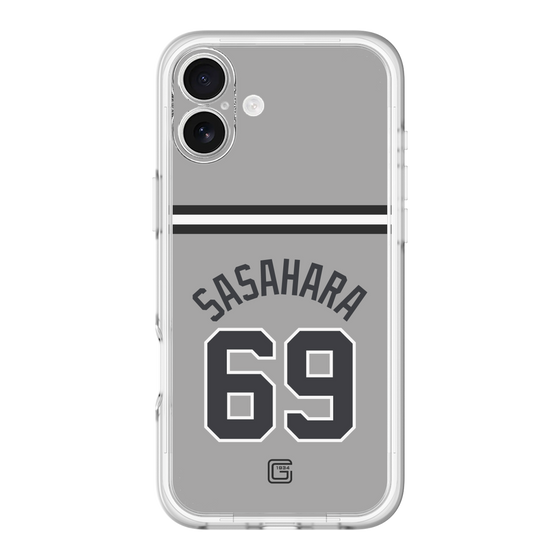 スリムプロテクションプレミアムケース［ 読売ジャイアンツ - #69 SASAHARA - ビジター ］