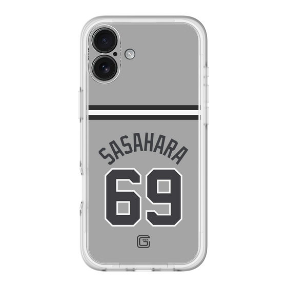 スリムプロテクションプレミアムケース［ 読売ジャイアンツ - #69 SASAHARA - ビジター ］