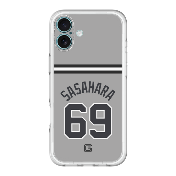 スリムプロテクションプレミアムケース［ 読売ジャイアンツ - #69 SASAHARA - ビジター ］