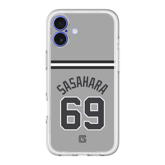 スリムプロテクションプレミアムケース［ 読売ジャイアンツ - #69 SASAHARA - ビジター ］