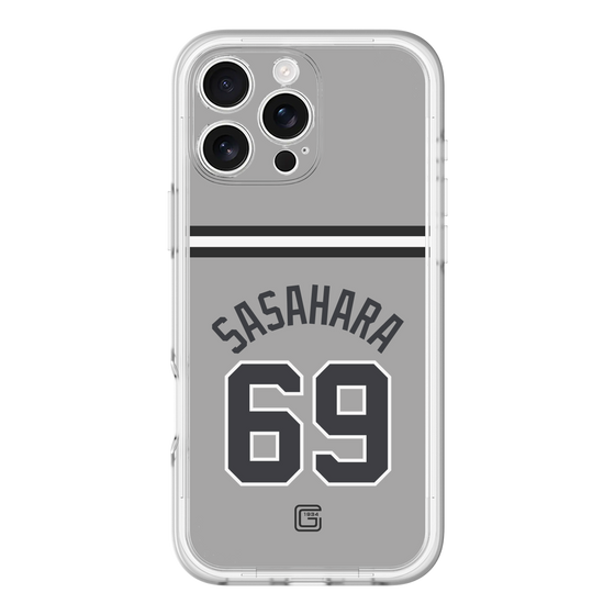 スリムプロテクションプレミアムケース［ 読売ジャイアンツ - #69 SASAHARA - ビジター ］