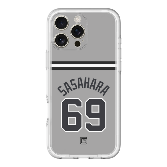 スリムプロテクションプレミアムケース［ 読売ジャイアンツ - #69 SASAHARA - ビジター ］