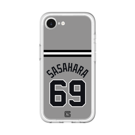 スリムプロテクションプレミアムケース［ 読売ジャイアンツ - #69 SASAHARA - ビジター ］